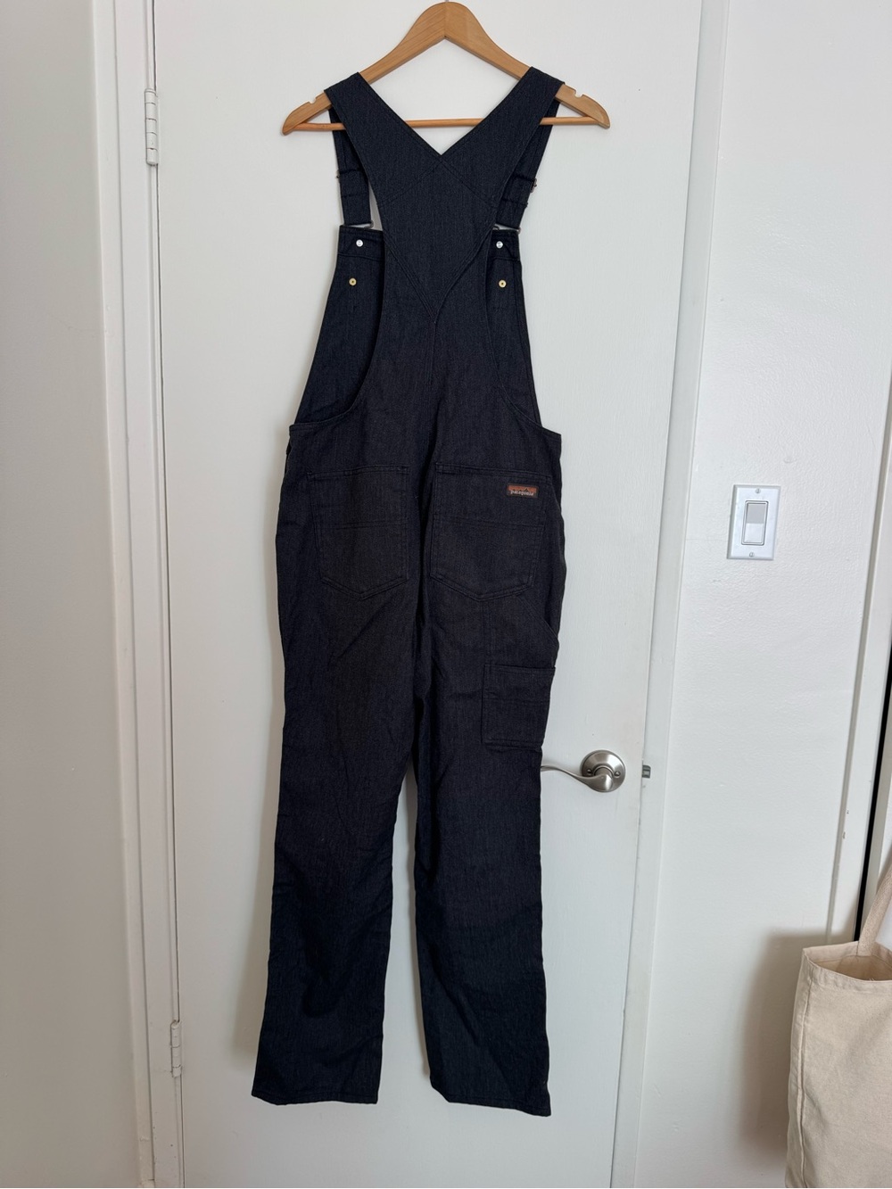 Patagonia Women's Denim Overalls with Adjustable Straps - Picture 5 of 6
